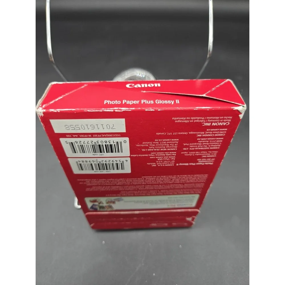 Canon Inkjet Photo Paper Plus Glossy II 4x6” 100 Sheets PP-301